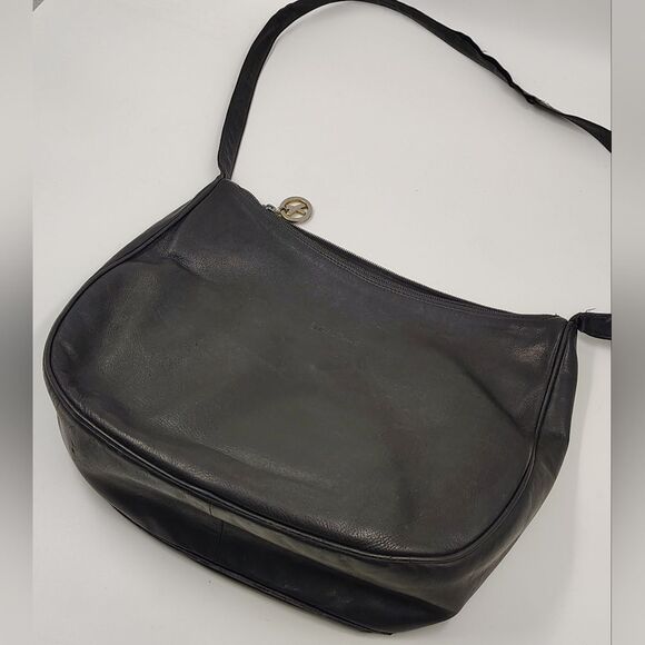 Paloma Picasso Black Leather Handbag Purse Bag Crossbody Vintage - Picture 9 of 16